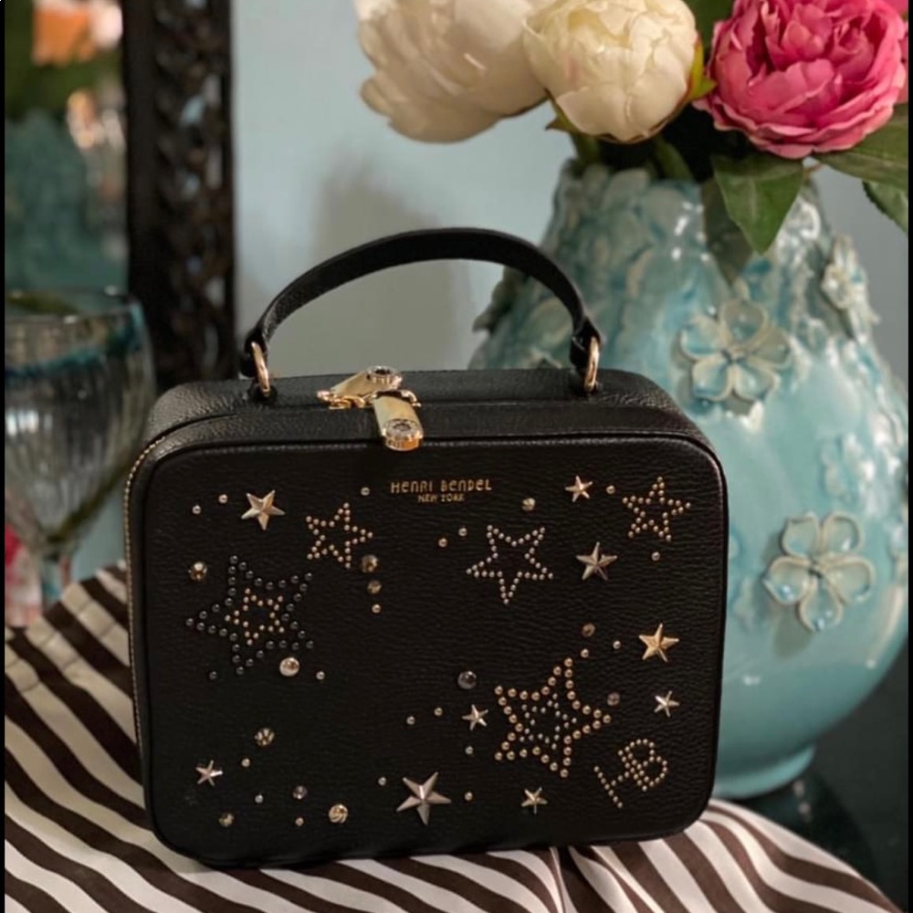 Star studded and crystal crossbody satchel